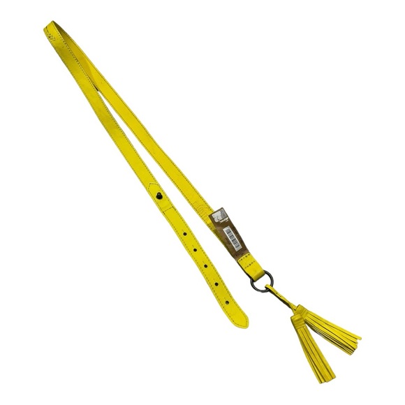 Hollister  O Ring Yellow Leather Belt, M/L - Picture 3 of 5